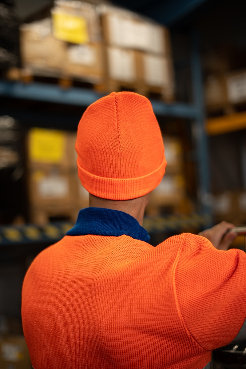 regain la maille notre métier bonnet haute visibilité fluo orange